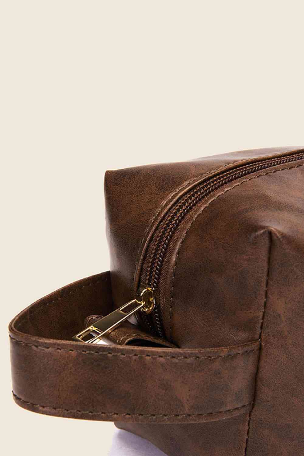 Chic PU Leather Makeup Bag for Elegant Beauty Storage