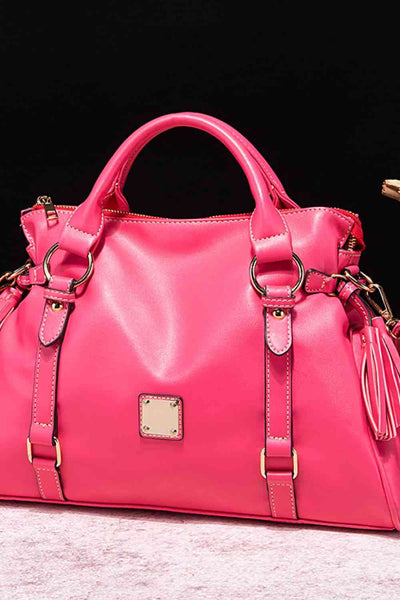 Elegant PU Leather Handbag with Tassels for Every Occasion