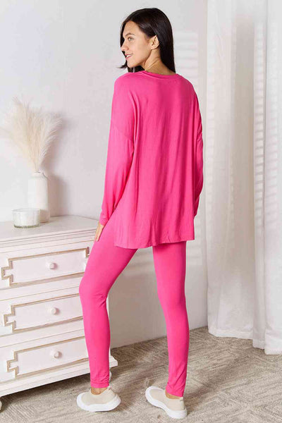 V-Neck Soft Rayon Lounge Set: Comfort & Style for All-Day Wear
