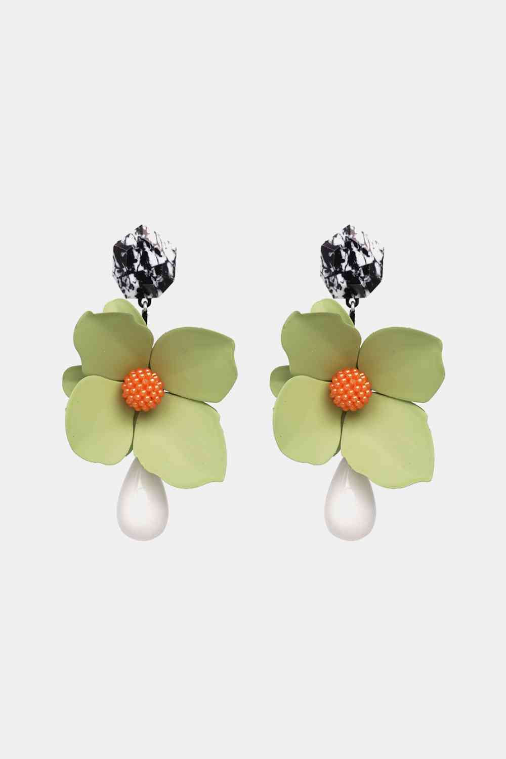 Bloosom Flower Teardrop Resin Earrings - Vibrant & Stylish