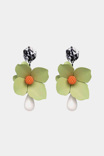 Bloosom Flower Teardrop Resin Earrings - Vibrant & Stylish