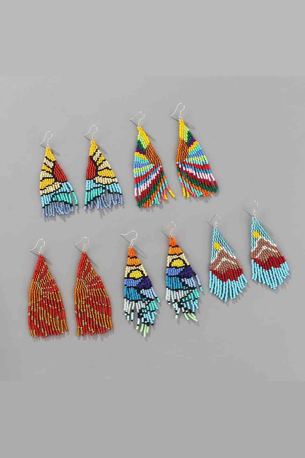 Handcrafted Beaded Dangle Earrings - Vibrant, Lightweight, Trendy