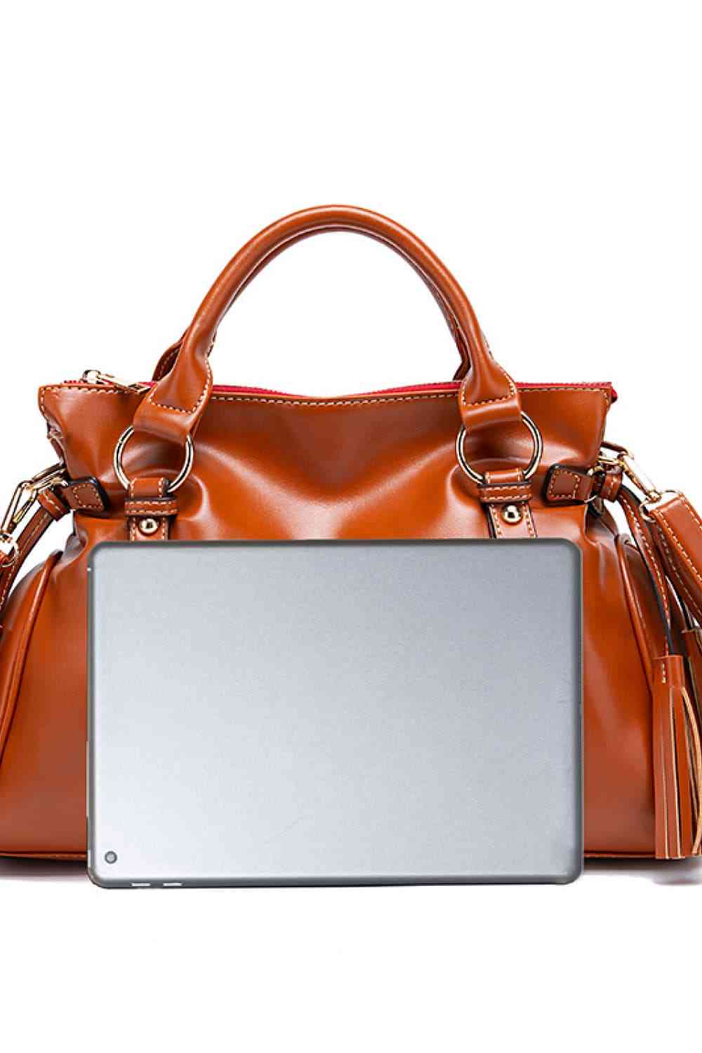 Elegant PU Leather Handbag with Tassels for Every Occasion