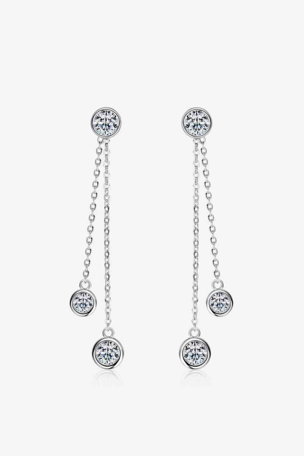 Luxury 2.6 Carat Moissanite Sterling Silver Earrings