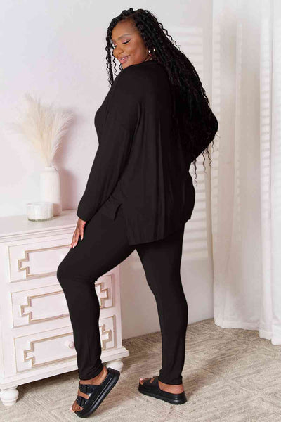 V-Neck Soft Rayon Lounge Set: Comfort & Style for All-Day Wear