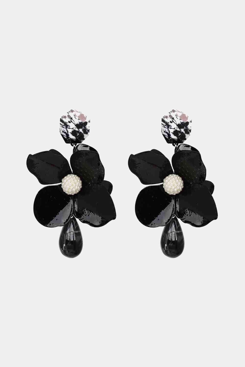 Bloosom Flower Teardrop Resin Earrings - Vibrant & Stylish
