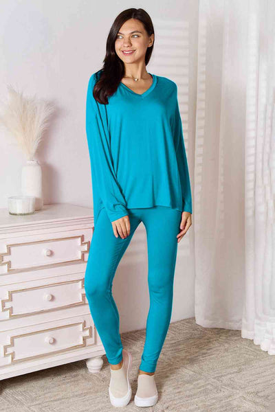 V-Neck Soft Rayon Lounge Set: Comfort & Style for All-Day Wear