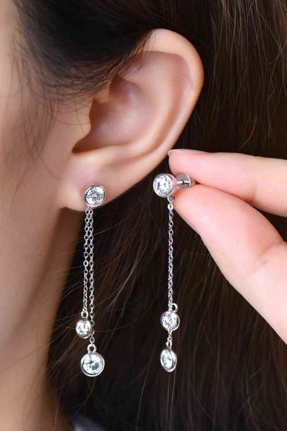 Luxury 2.6 Carat Moissanite Sterling Silver Earrings