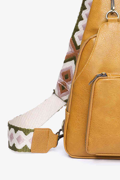 Compact & Versatile PU Leather Sling Bag for Stylish Adventures