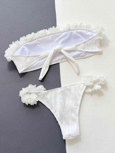 Chic Applique Bikini Set: Comfort & Style for Beach Adventures