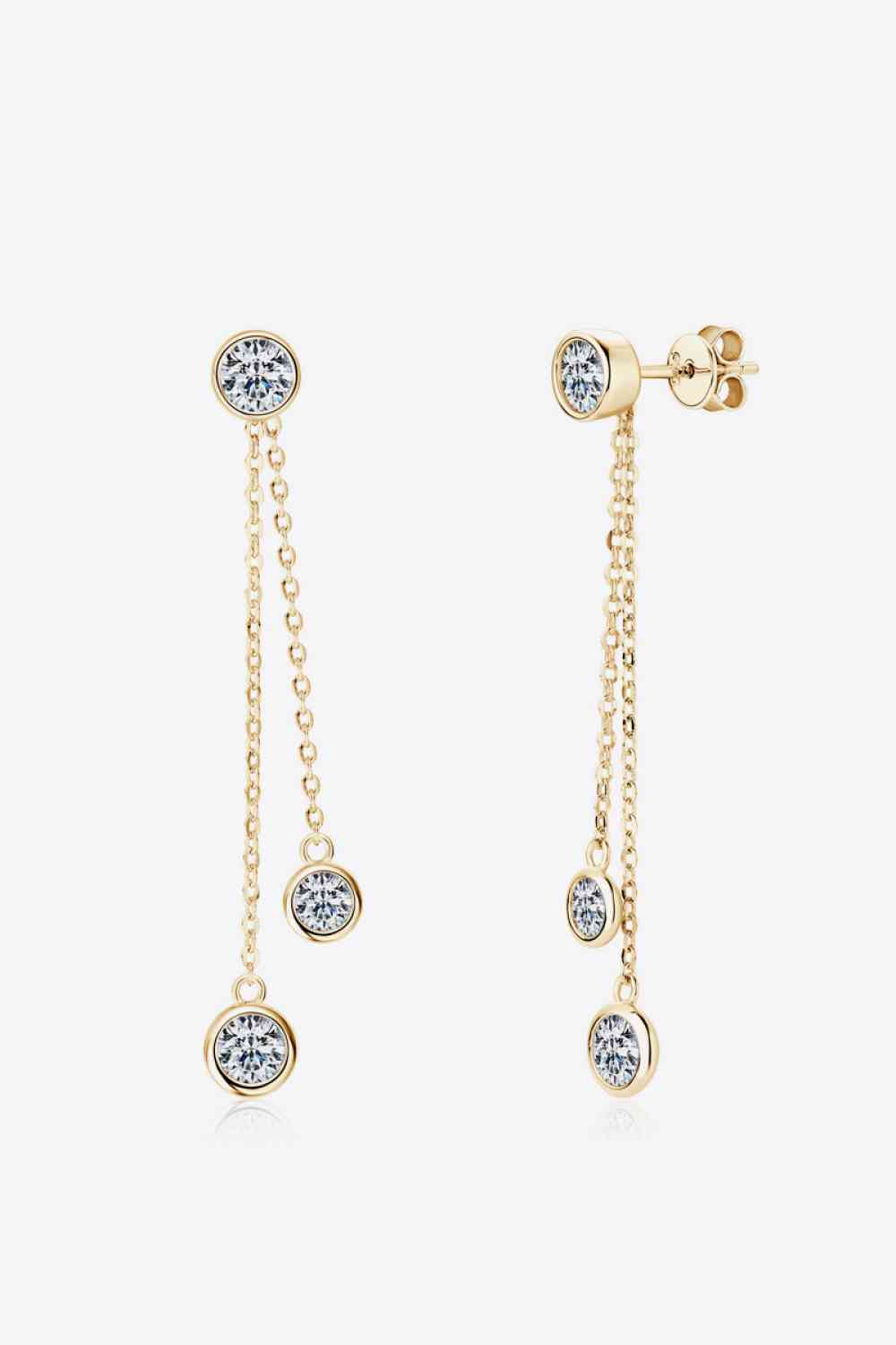 Luxury 2.6 Carat Moissanite Sterling Silver Earrings