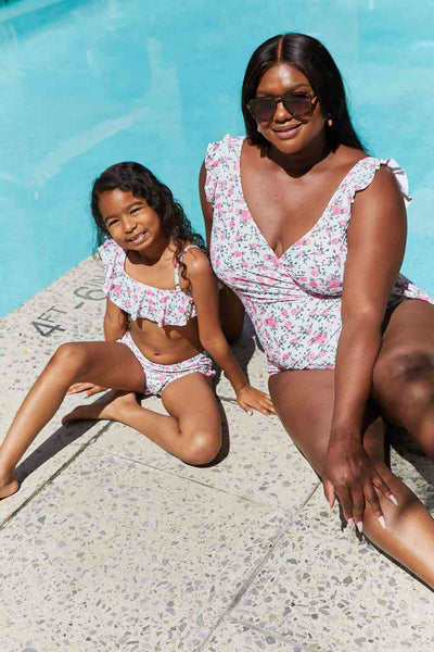 Marina West Swim Full Size Float On Ruffle One-Piece Roses Off-White