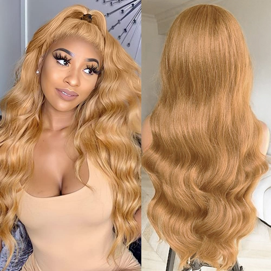 Honey Blonde Body Wave 13x6 Lace Frontal Human Hair Wig Hd 13x4 Lace