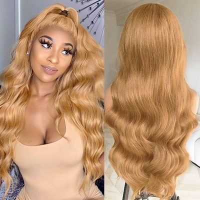 Honey Blonde Body Wave 13x6 Lace Frontal Human Hair Wig Hd 13x4 Lace