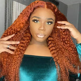 Orange Ginger Lace Front Wigs Human Hair Wig Deep Wave For Women 13x4