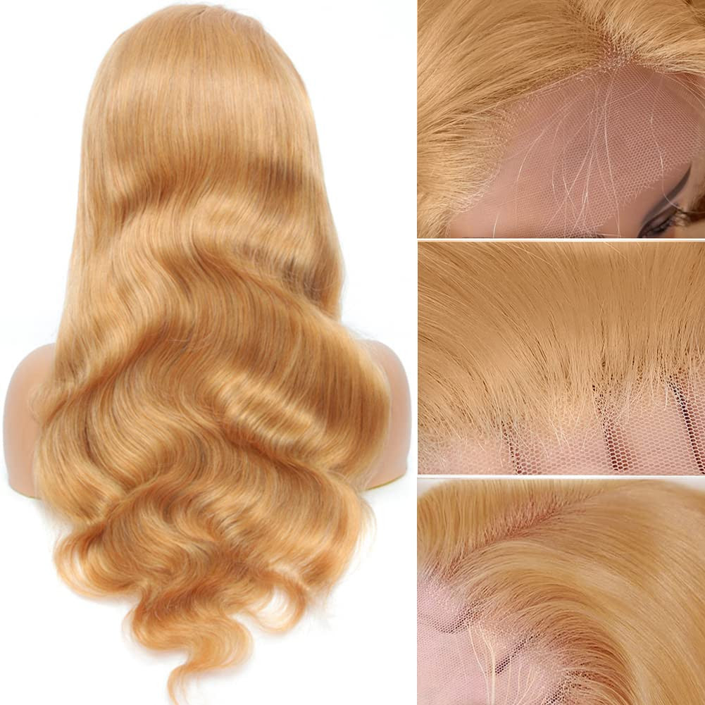 Honey Blonde Body Wave 13x6 Lace Frontal Human Hair Wig Hd 13x4 Lace