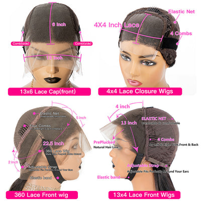 Glamorous 360 HD Lace Frontal Wig: 4/27 Highlights, Body Wave